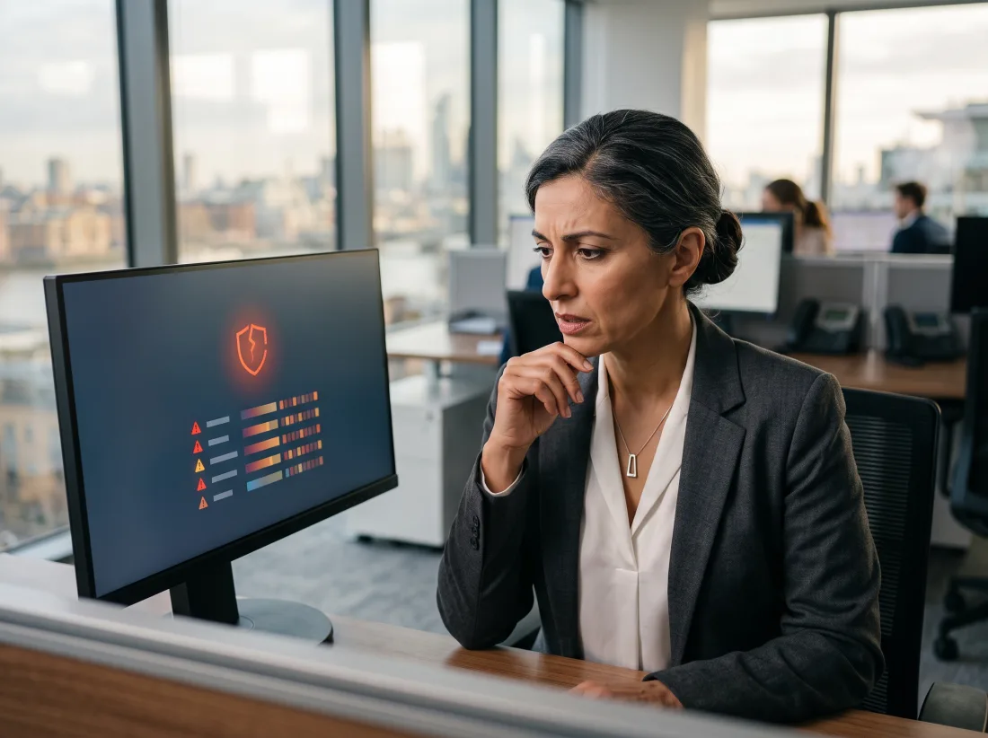Manager facing an alert that company data is exposed outside the perimeter