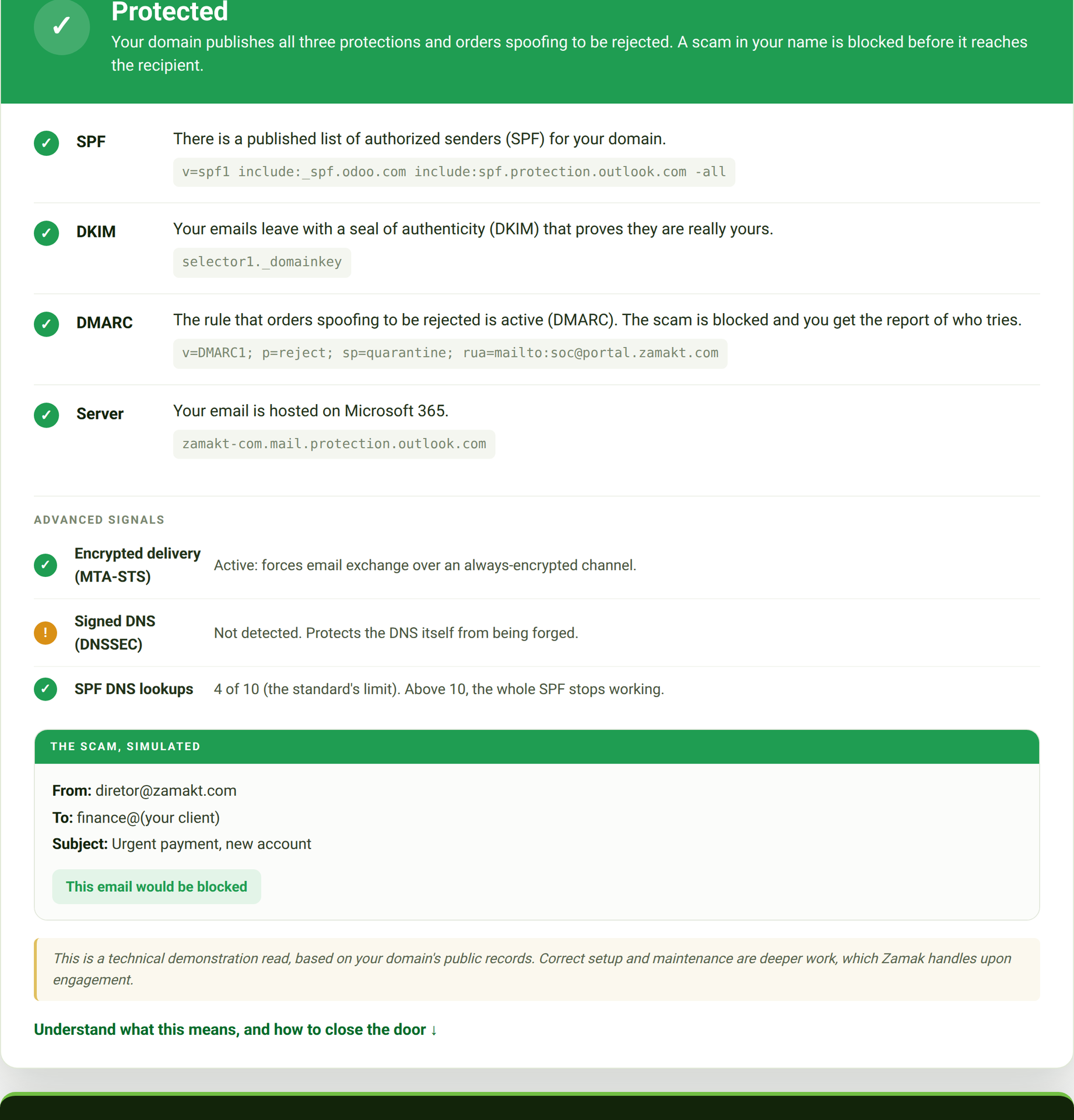 Teste de Falsificação de E-mail